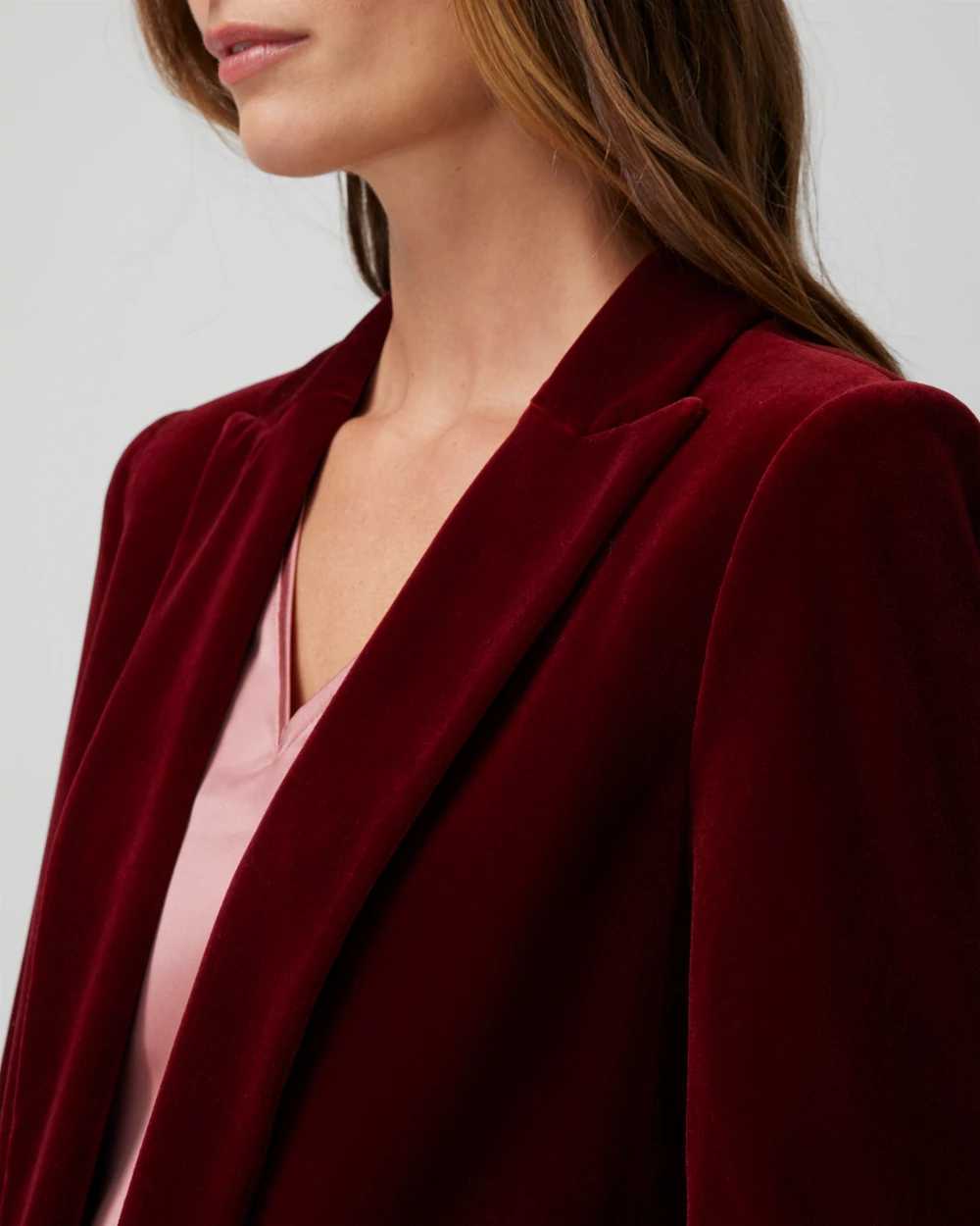 White house black market blue velvet blazer cheap